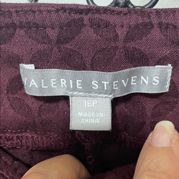 🧁🧁🧁BOGOHO🧁🧁🧁Burgundy Textured Pants-Size 16P - Picture 3 of 7